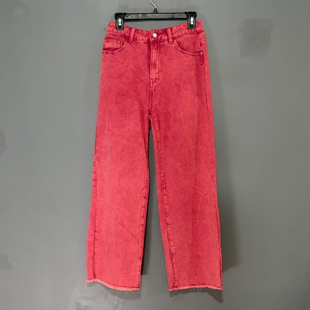Cider Pink Wide Leg Jeans